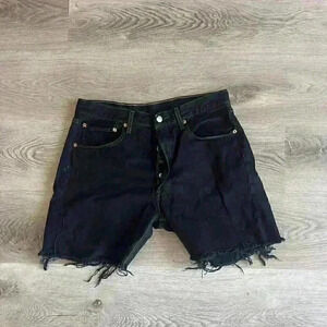Levis Black Denim Shorts With